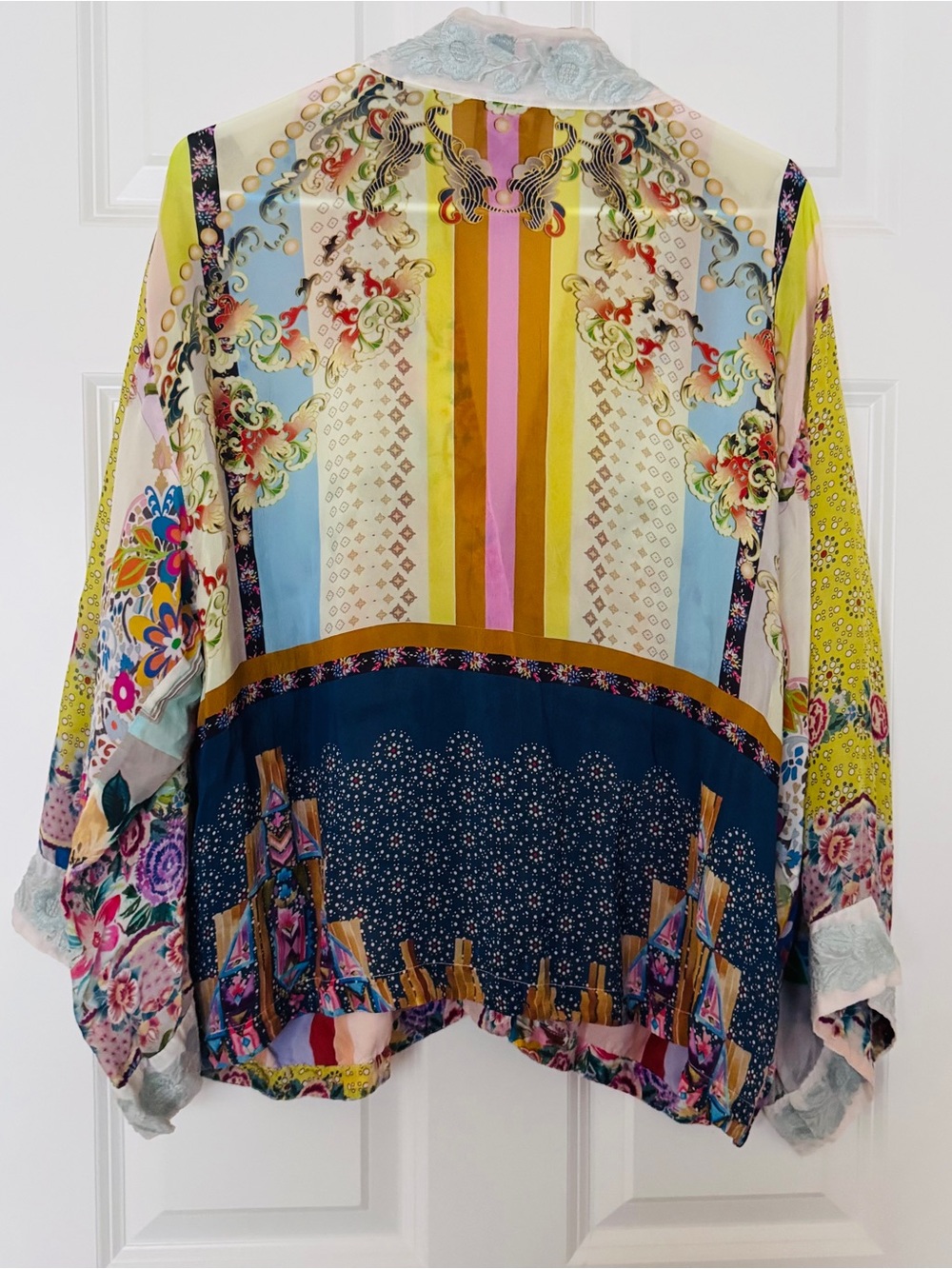 Johnny Was Multicolor Floral Kimono Jacket - Women - Picture 7 of 8